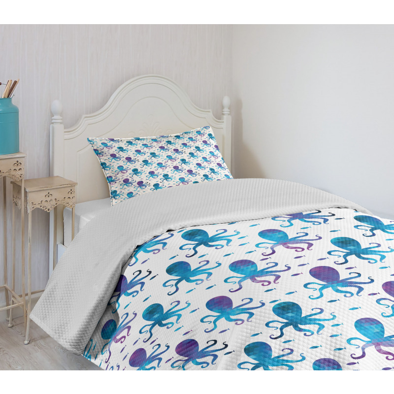 Polygonal Animal Design Bedspread Set