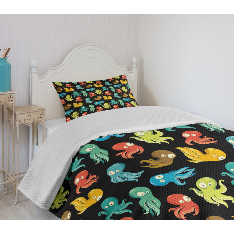 Funny Sea Characters Bedspread Set