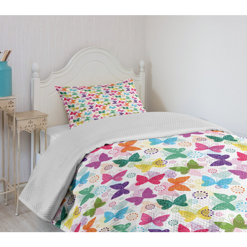 Vibrant Floral Happy Bedspread Set