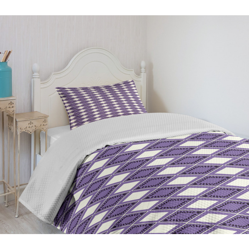 Vivid Chevron Zigzags Bedspread Set