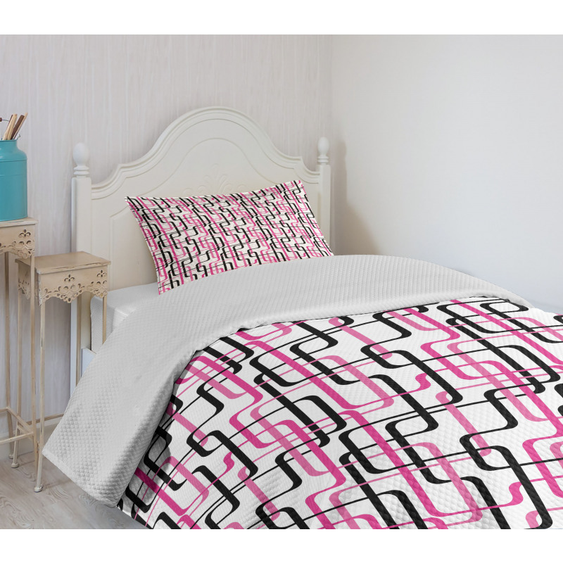 Wavy Lines Funky Bedspread Set