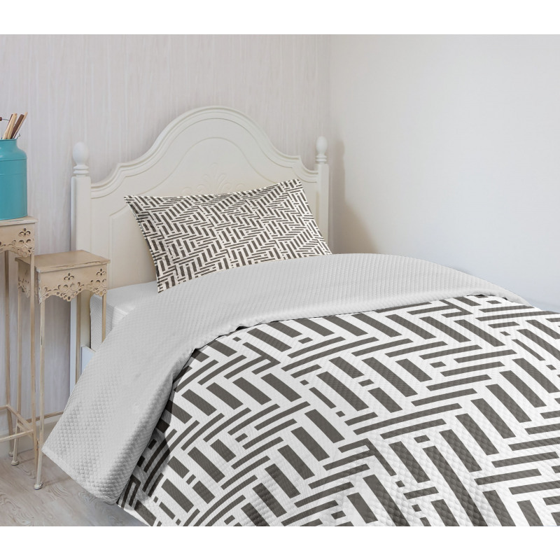 Short Lines Abstract Bedspread Set