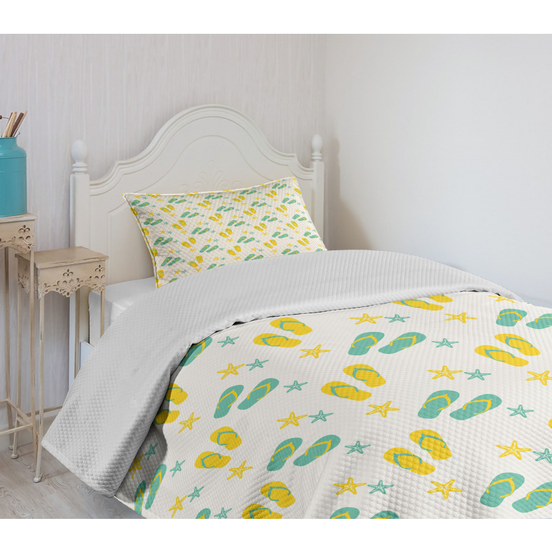 Sandals and Starfish Bedspread Set