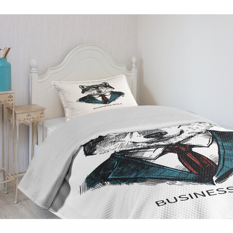 Business Animal in Suit Bedspread Set