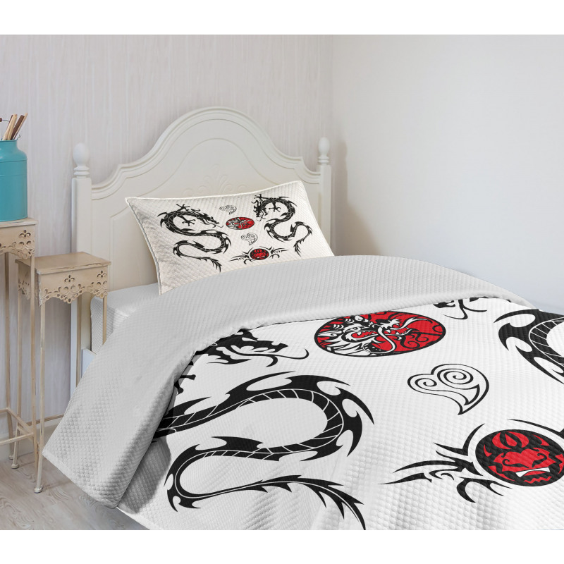 Tattoo Asian Bedspread Set