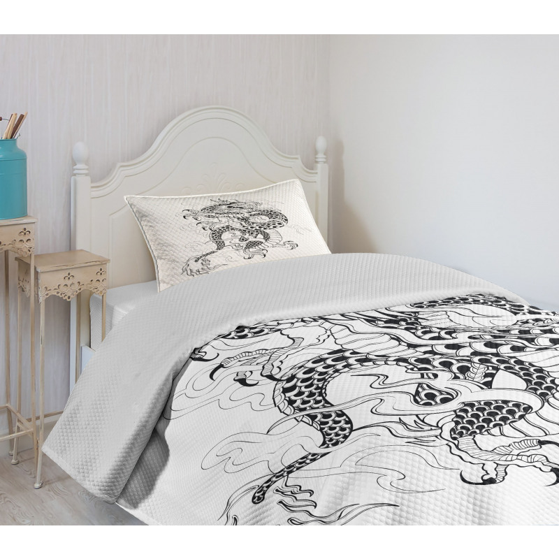 Sketch Art Monster Bedspread Set