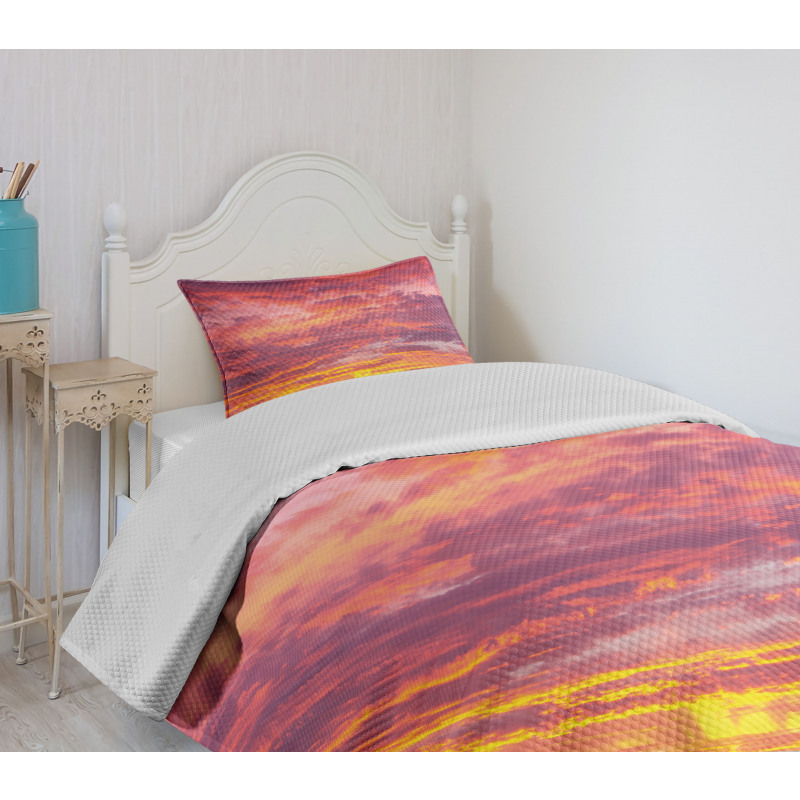 Sunset Clouded Weather Bedspread Set