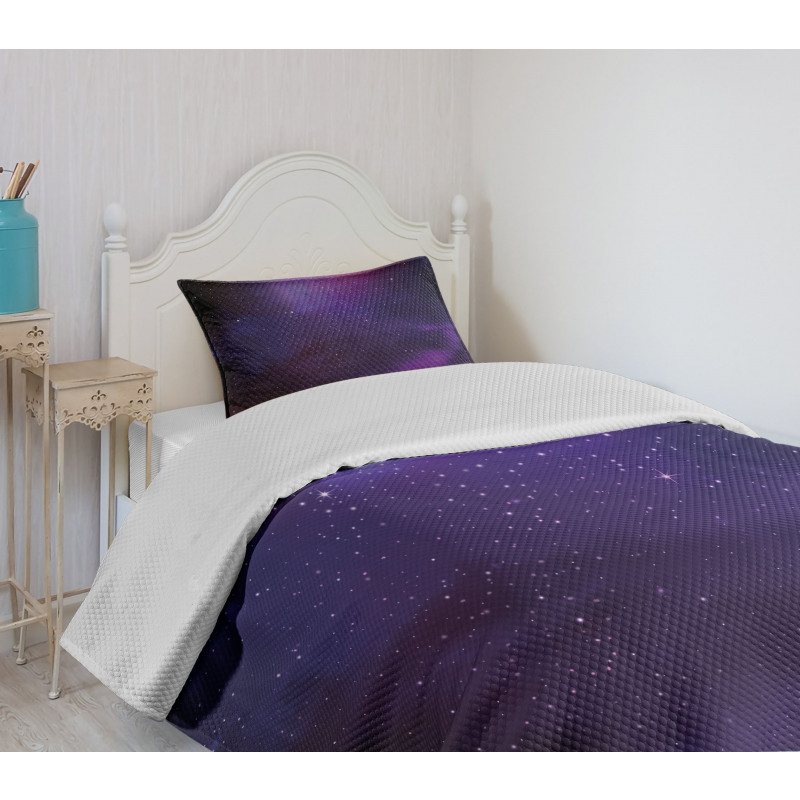 Galaxy Themed Nebula Star Bedspread Set