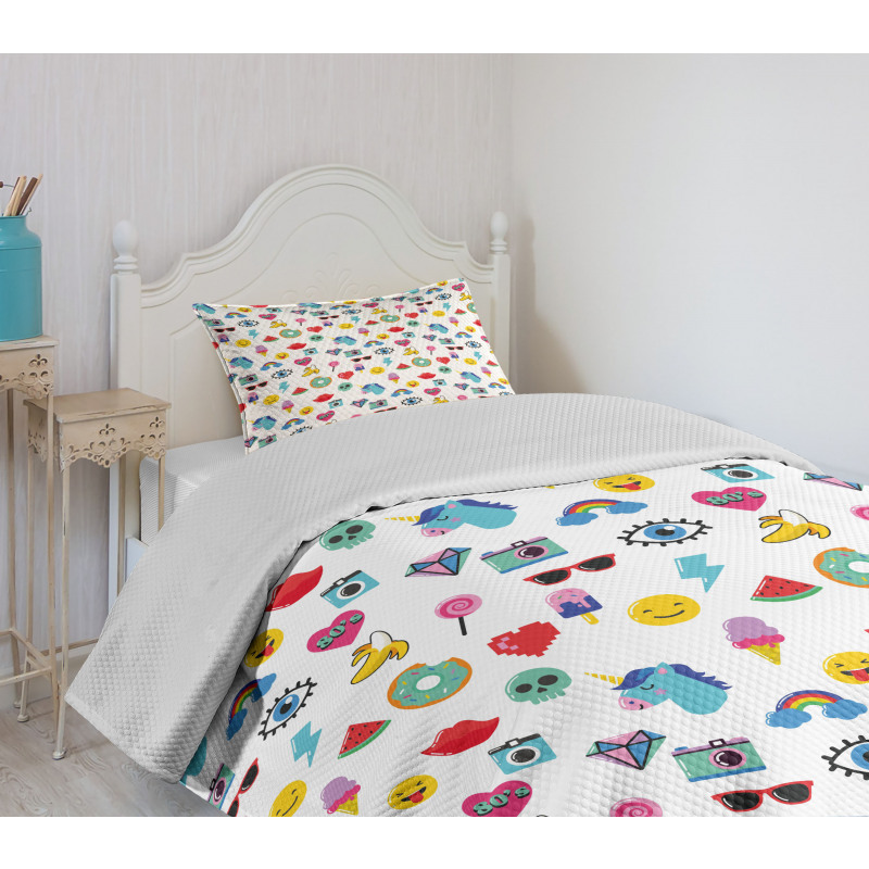 Pop Art Style Watermelon Bedspread Set