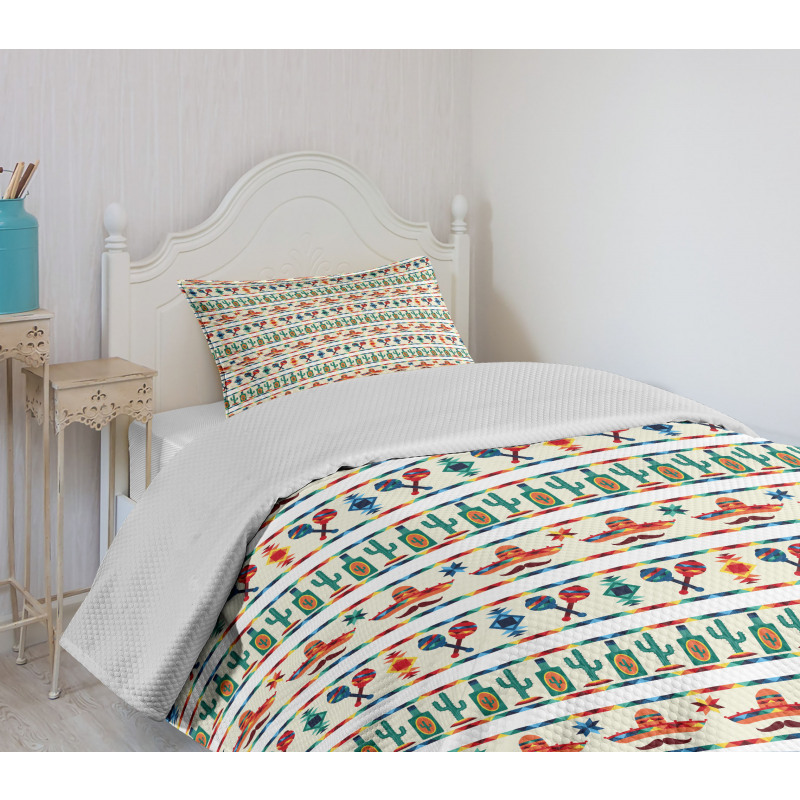 Native Cultural Borders Bedspread Set