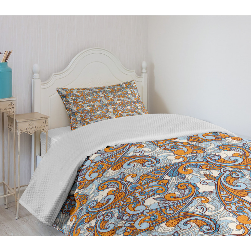 Paisley Inspired Asian Bedspread Set
