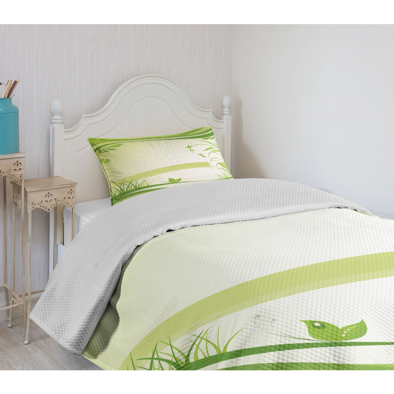 Abstract Fresh Nature Bedspread Set