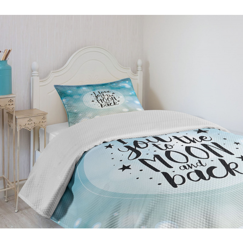 Stars Typography Dreamy Bedspread Set