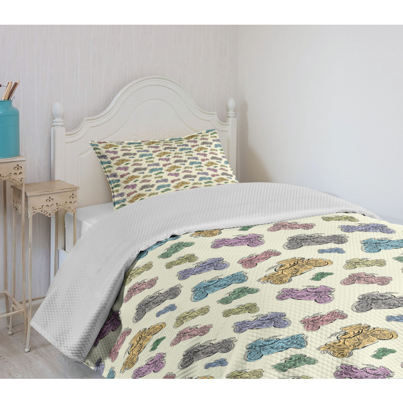 Pastel Sketch Art Bedspread Set