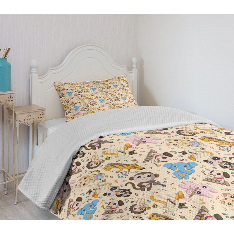 Musician Mascots Bedspread Set