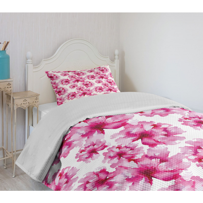 Abstract Peonies Bedspread Set