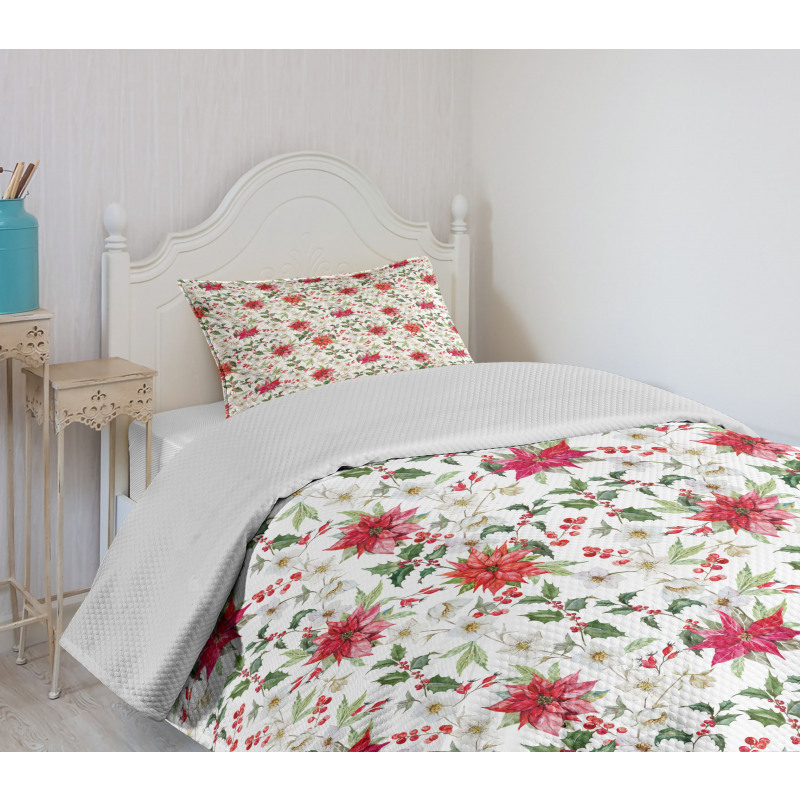 Poinsettia Rowan Bedspread Set