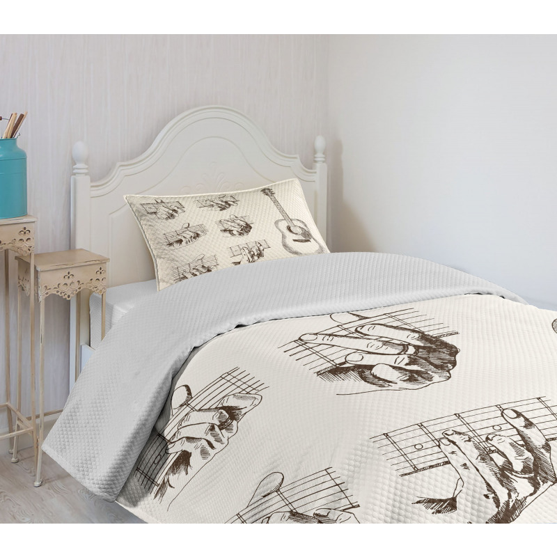 Sketch Chords Flamenco Bedspread Set