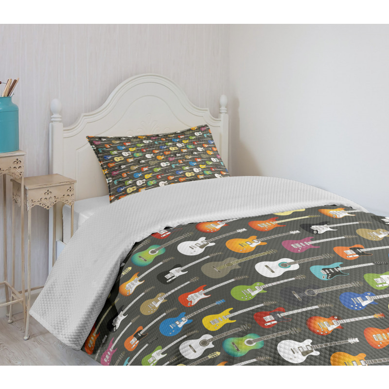 Music Themed Strings Bedspread Set