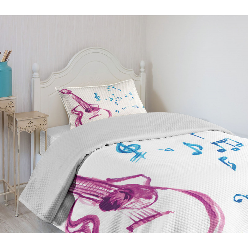 Watercolor Music Making Bedspread Set