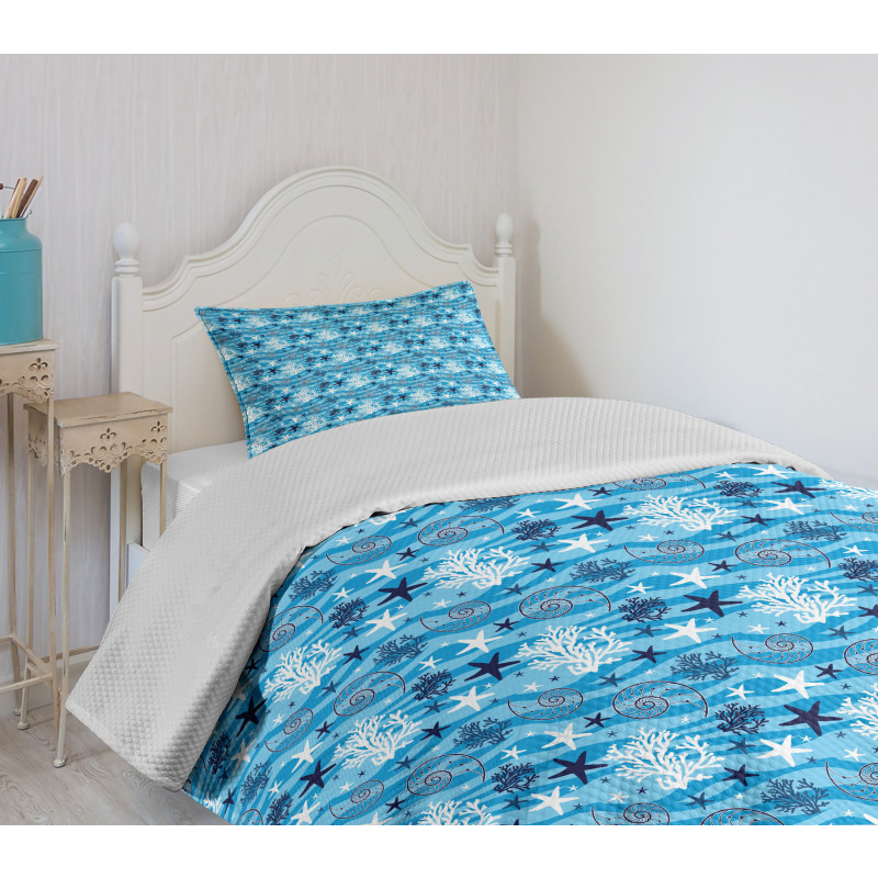 Starfish and Scallop Bedspread Set