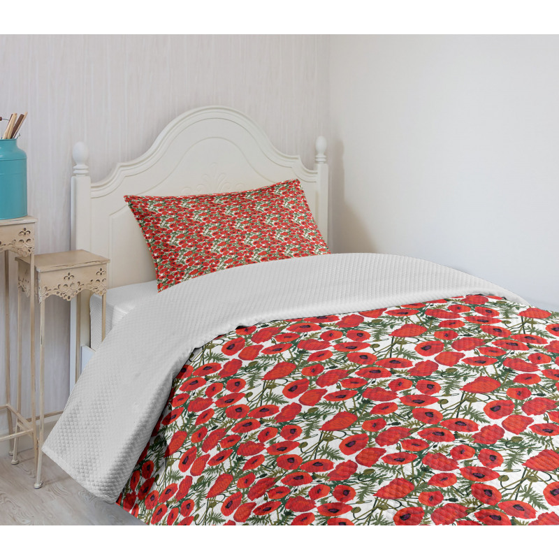 Garden Foliage Botanical Bedspread Set