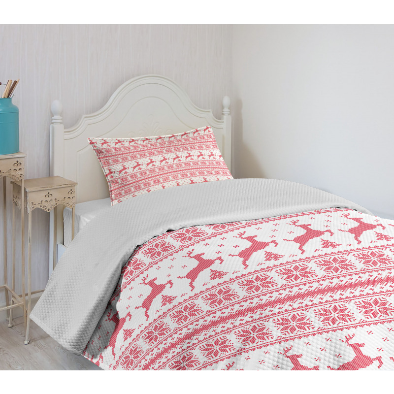 Winter Time Reindeers Bedspread Set