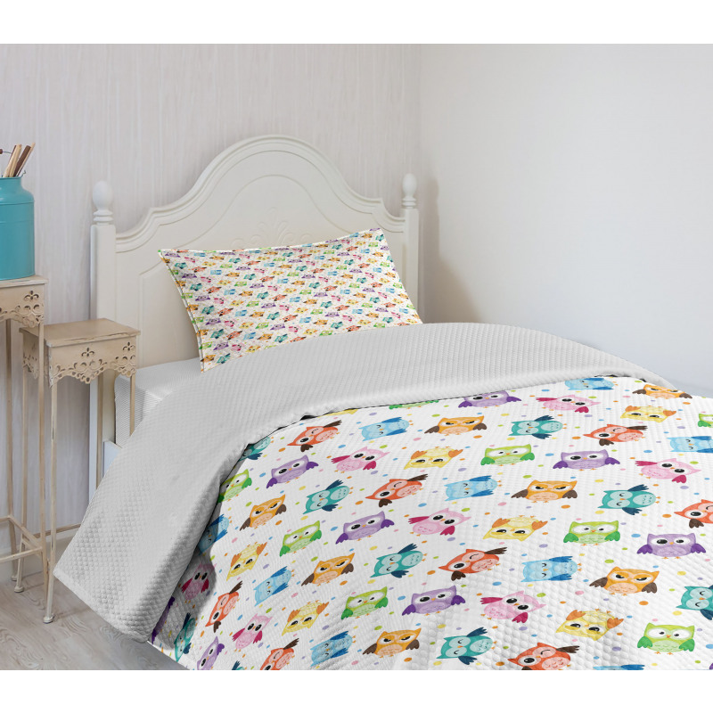 Characters and Dots Bedspread Set