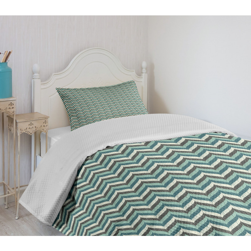 Abstract Wavy Lines Bedspread Set