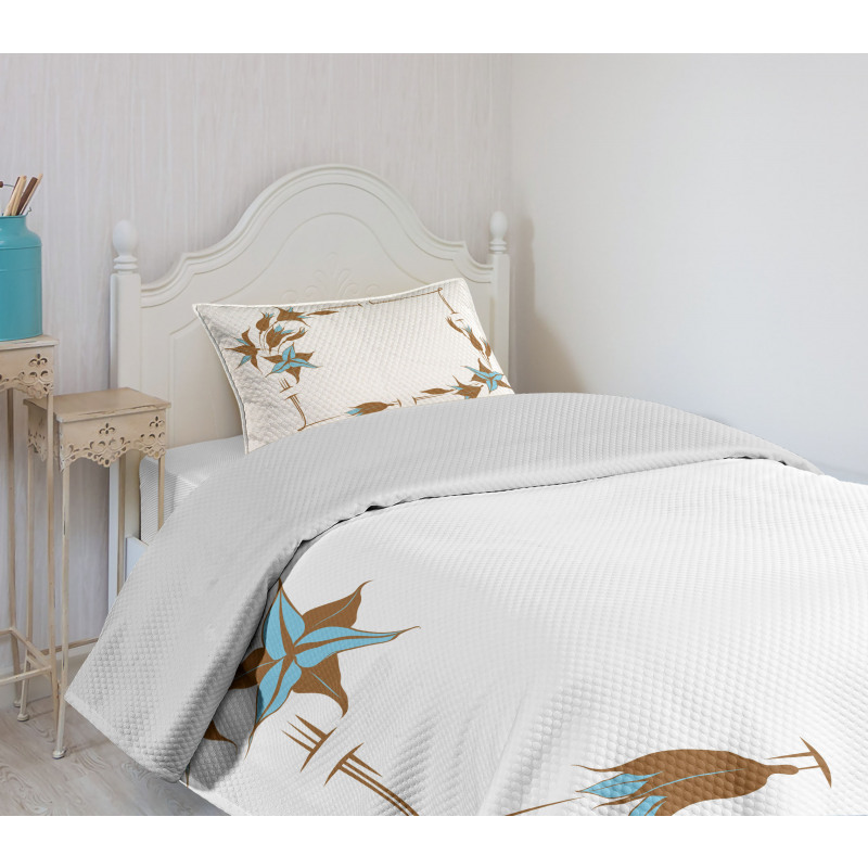 Floral Frame Bedspread Set