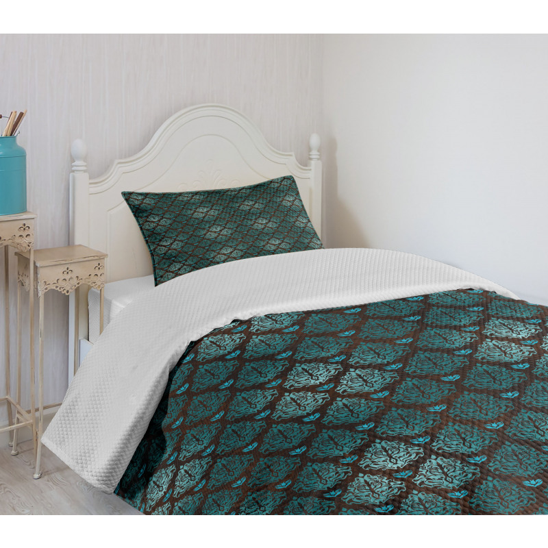 Grungy Swirls Bedspread Set