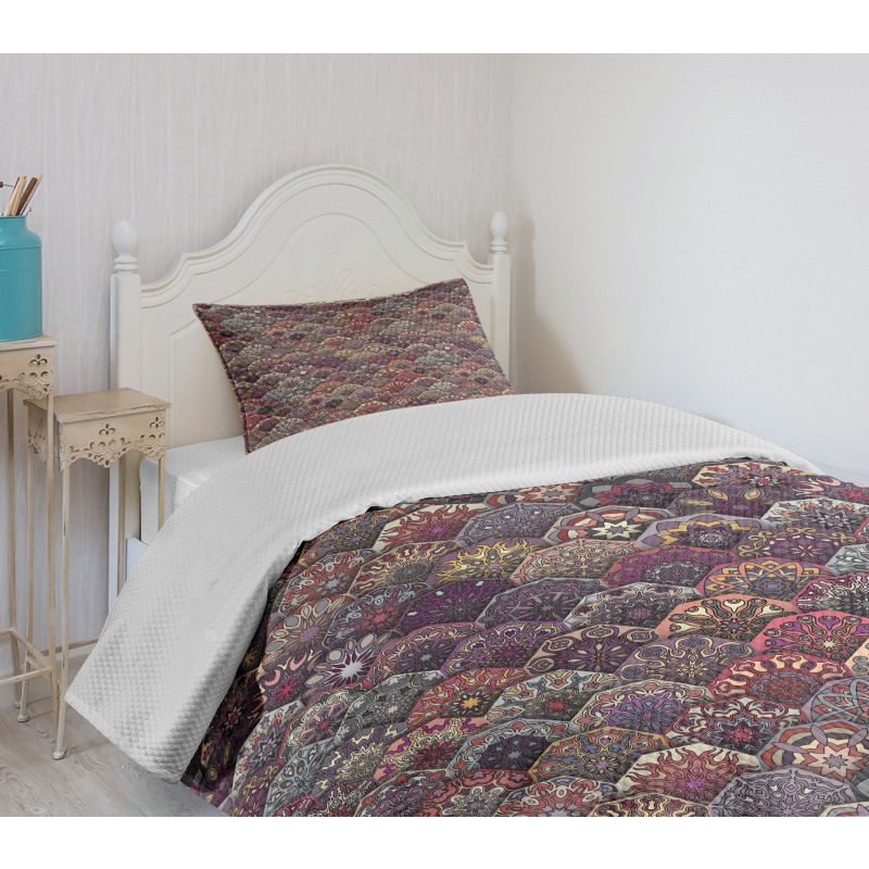 Retro Ornate Mandala Bedspread Set