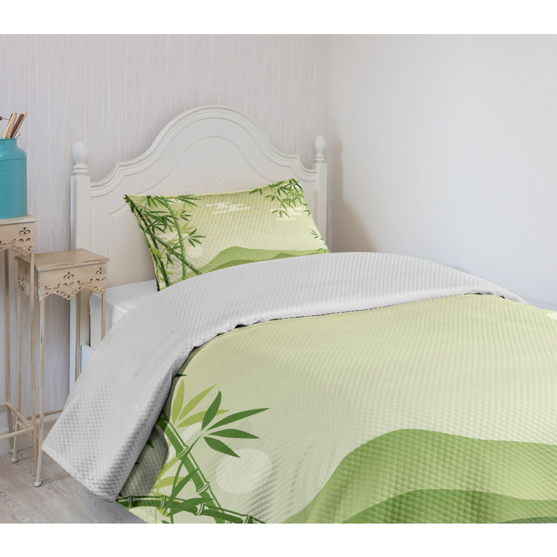 Japanese Bamboo Tree Bedspread Set