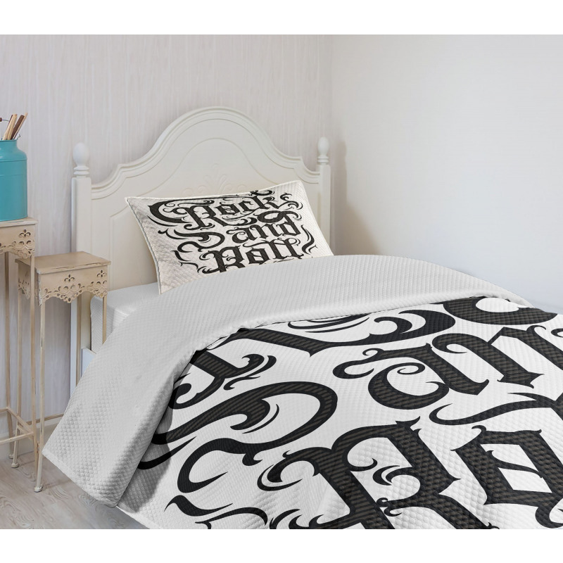 Vintage Rock 'n' Roll Bedspread Set