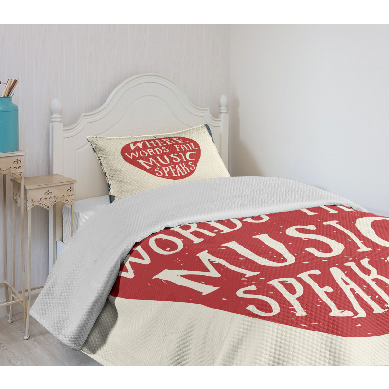 Musical Slogan Pick Bedspread Set