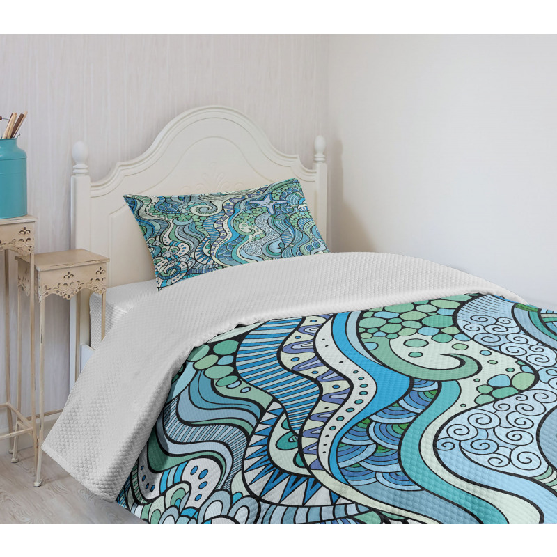 Underwater Wildlife Ethnic Bedspread Set