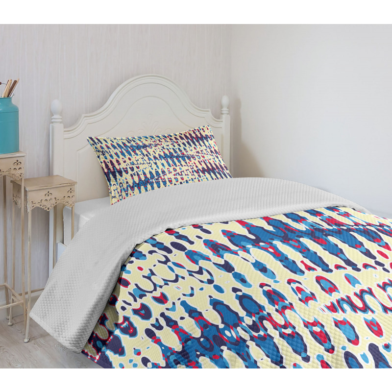 Refracted Waves Abstract Bedspread Set