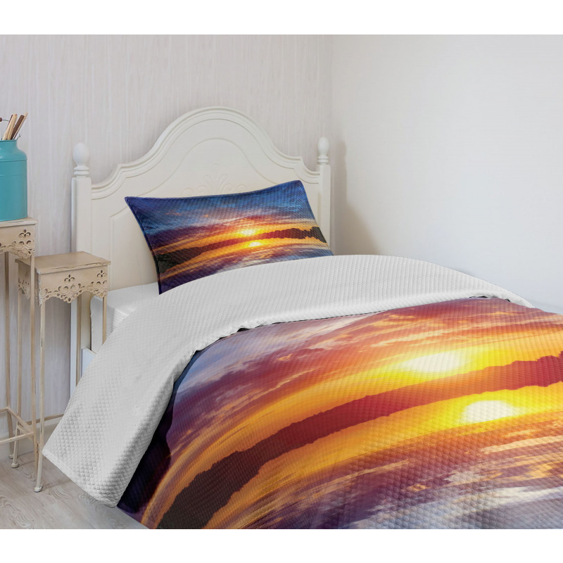 Dreamy Sunset Scenery Bedspread Set