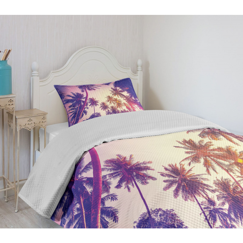 Tropic Island Sunset Bedspread Set