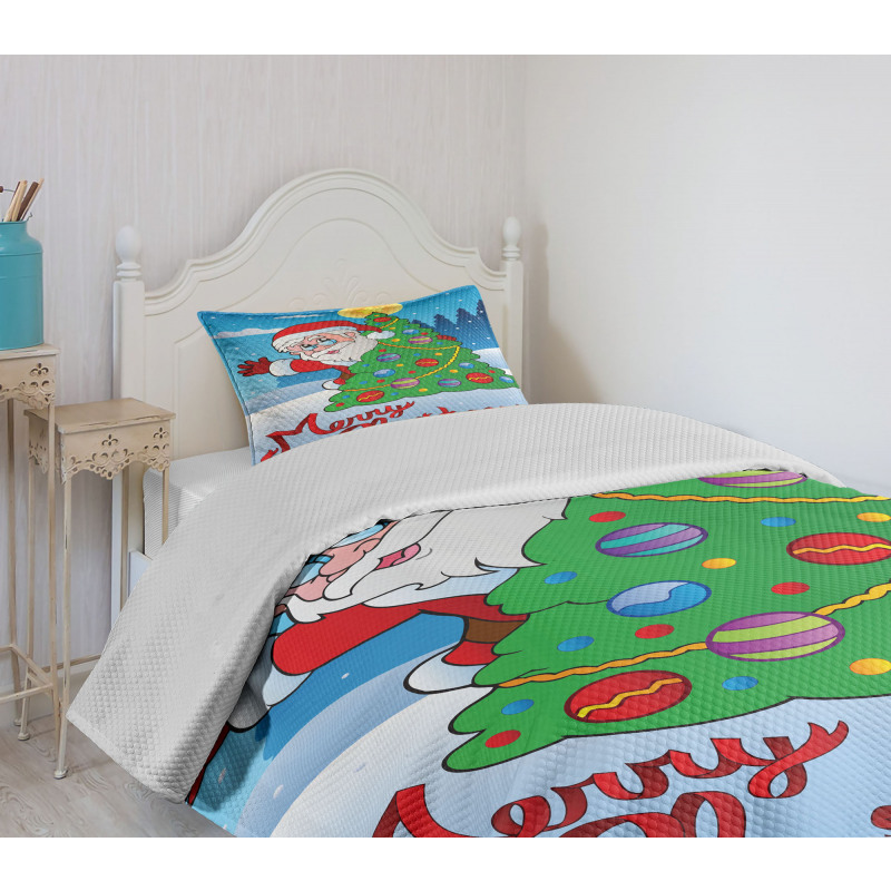 Tree Snowy Forest Bedspread Set