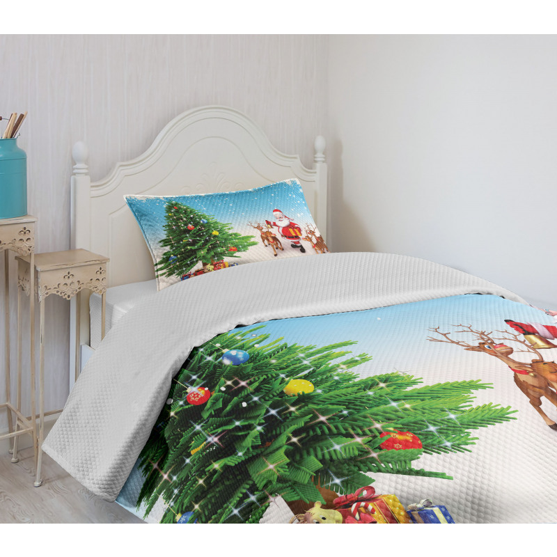 Jingle Bells Tree Bedspread Set