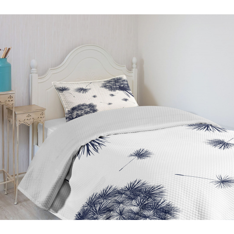 Flying Pollens Flower Bedspread Set