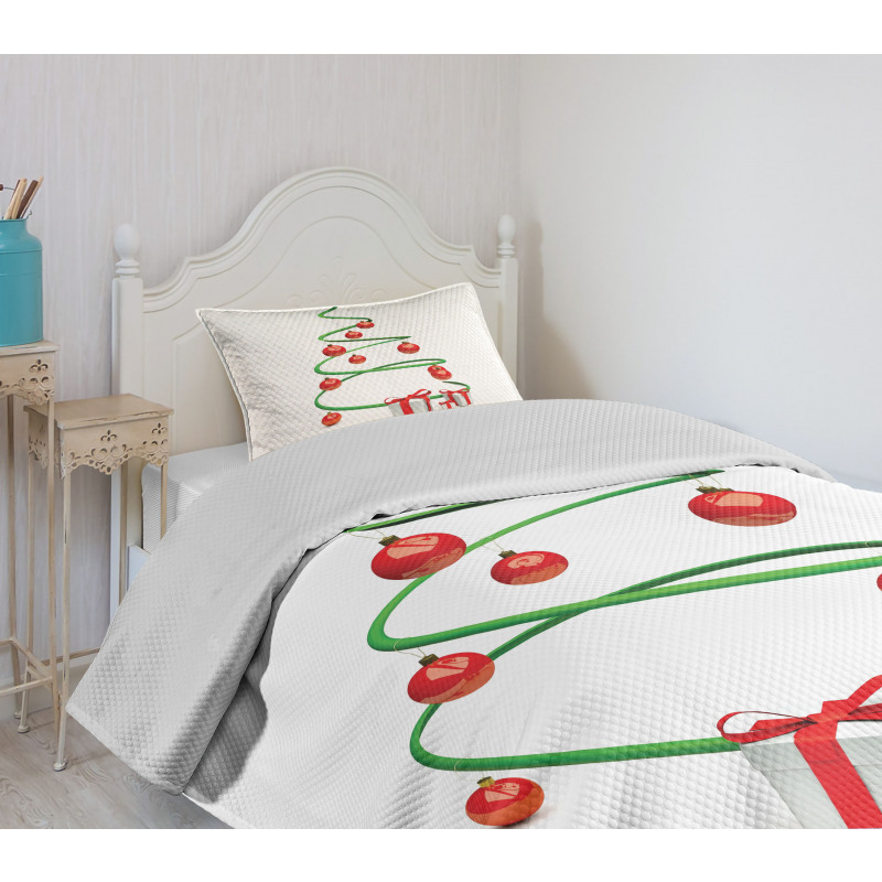 Abstract Xmas Tree Bedspread Set