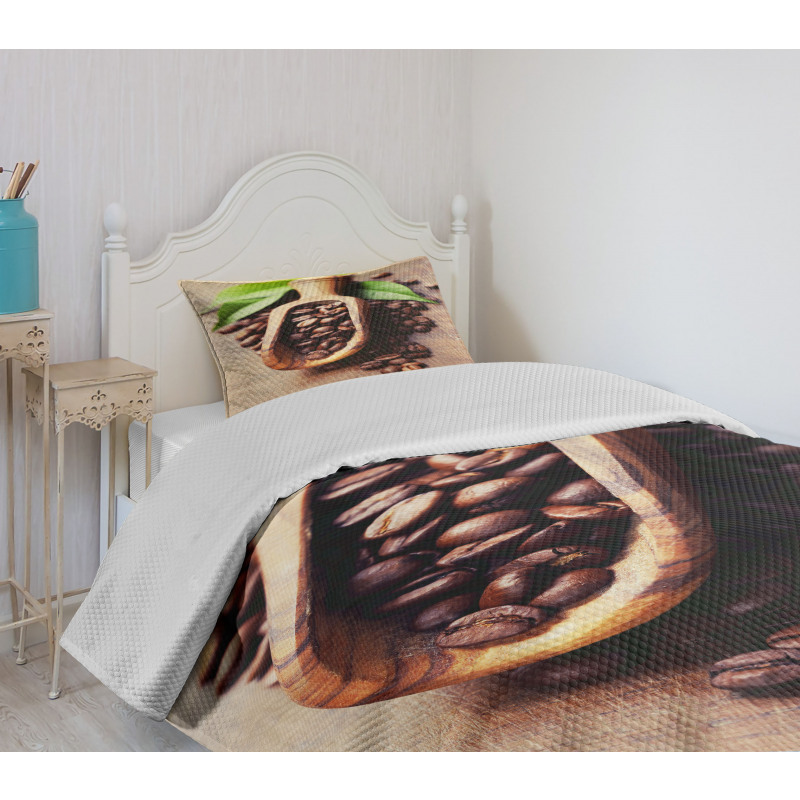 Coffee Plant on Table Bedspread Set