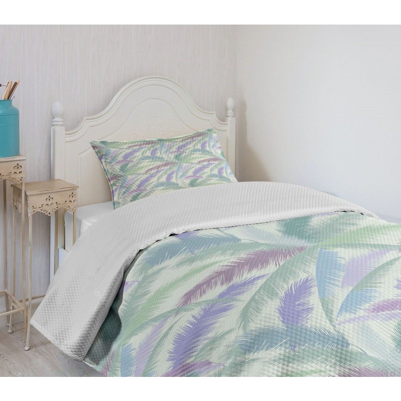 Abstract Tropic Leaves Bedspread Set