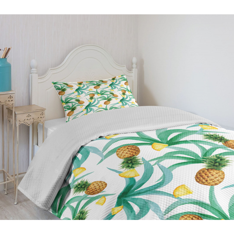 Botany Inspired Fruits Bedspread Set