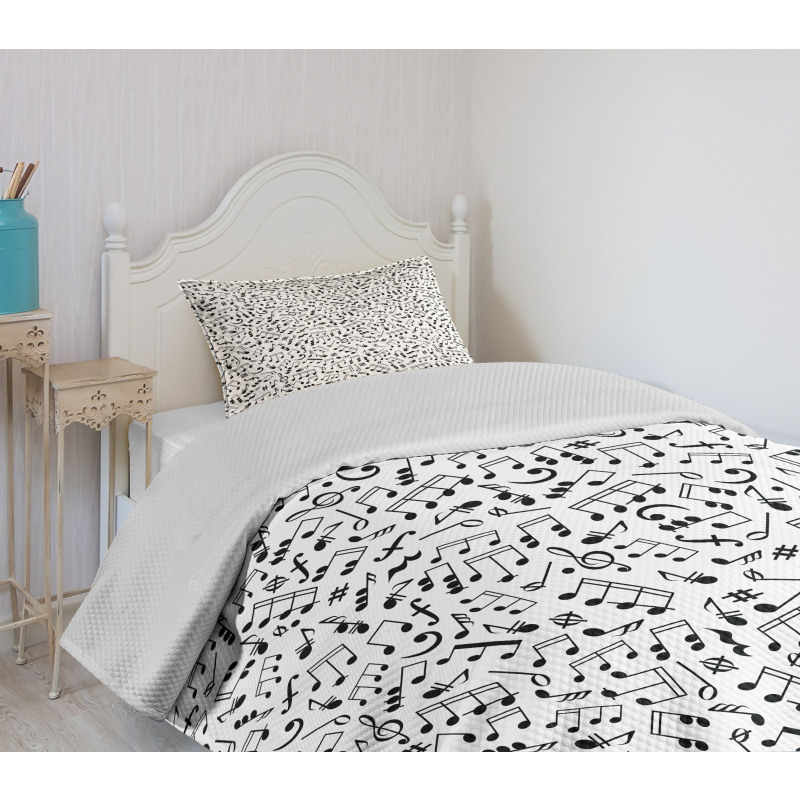 Notes and Chord Bedspread Set