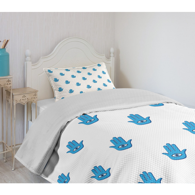 Cartoon Hand Eye Bedspread Set