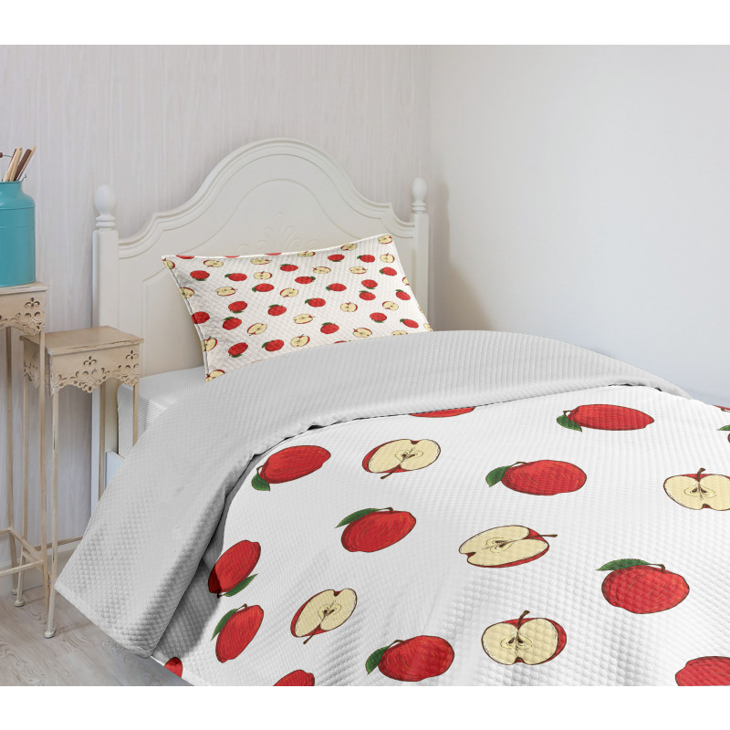 Vibrant Fruit Slices Bedspread Set