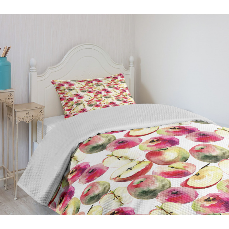 Colorful Saturn Peaches Bedspread Set